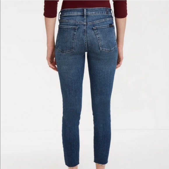 NWT 7 for All Mankind Slim Illusion Traceable Ankle Skinny With Cut Hem Kent 27 - Picture 2 of 11